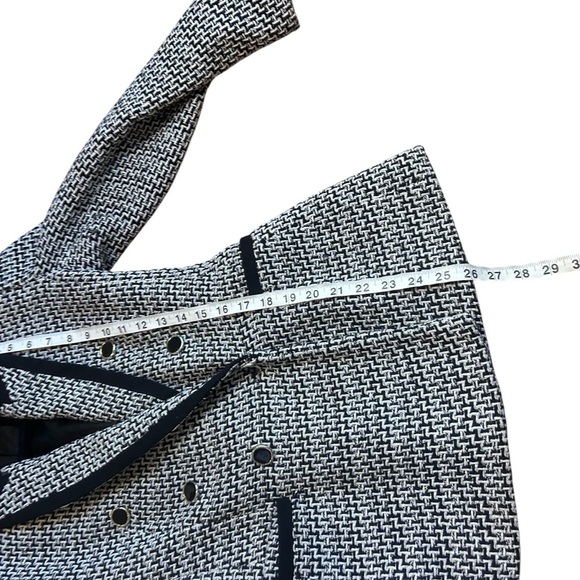 Zara Womens Ecru Black Textured Blazer- Size Small - Picture 14 of 14